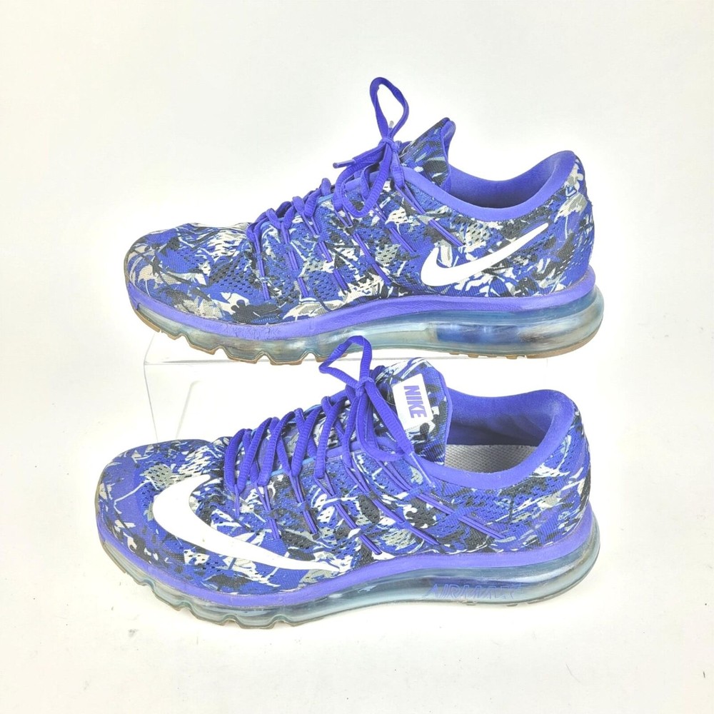 Nike Air Max 2016 Mens Shoe 10.5 Blue Camoflauge Print 818135-401